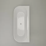 Ванна из литого камня Studio Glass Nera 160х70 пристенная, белая (NER160070) - Фото 3
