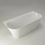 Ванна из литого камня Studio Glass Nera 160х70 пристенная, белая (NER160070) - Фото 2