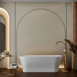 Ванна из литого камня Studio Stone Nile 160х62 отдельностоящая, белая (NIL160062) - Фото 3