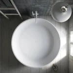 Ванна из искусственного камня Banos 10 Aral, отдельностоящяя круглая, 150, solidsurface, белая матовая (с нюансом) (P-COM-BAN-009) - Фото 2