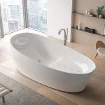 Ванна из искусственного камня TOTO Neorest, отдельностоящая 220х105х78.5 см, White (PJYD2200PWEEGW) - Фото 1
