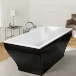 Ванна квариловая Villeroy & Boch La Belle 180x80 отдельностоящая, панель черная (UBQ180LAB2PDV-RW) - Фото 1