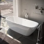 Ванна зі штучного каменю Treesse Brio 170x72х56h, біла матова (V297BO) - Фото 1