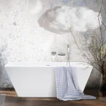 Ванна из искусственного камня PAA Quadro Wall, пристенная, 160,5х76, Glossy Alpine White (VAQUAWAS_00) - Фото 1