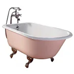 Ванна чугунная Gaia Roll Top 154 отдельностоящая 154x78x61, белый (VRG1900Bl) - Фото 3