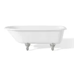 Ванна чугунная Gaia Roll Top 154 отдельностоящая 154x78x61, белый (VRG1900Bl) - Фото 2