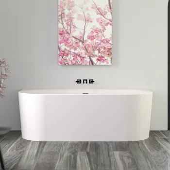 Ванна акриловая Knief Fresh Wall 180x80, Click-Clack с изливом, белый глянцевый (0100-231_0100-091-07)
