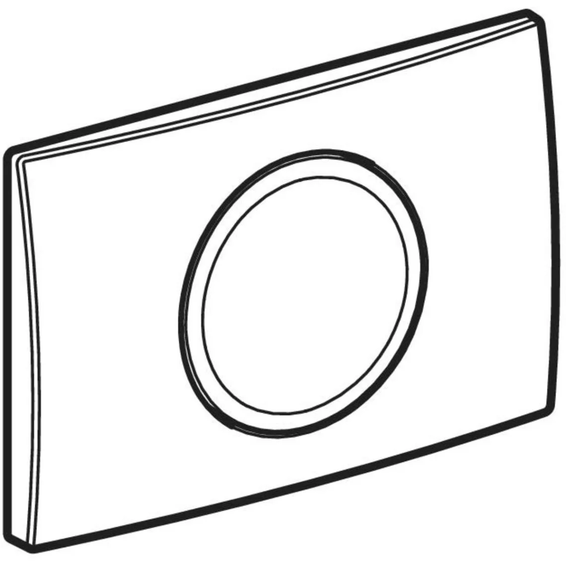 Клавиша смыва Geberit Delta15, смыв/стоп, белый (115.109.11.1) - Фото 2