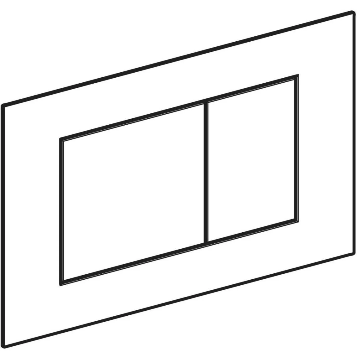 Клавиша смыва Geberit Sigma40 Square, стекло, белый (115.629.SI.1) - Фото 2
