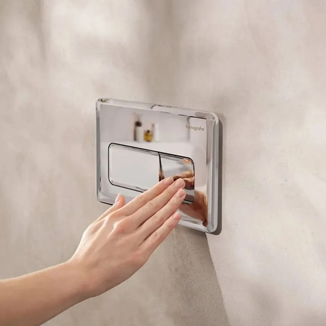 Клавиша смыва Hansgrohe iFrame Original Q, Chrome (66001000) - Фото 2