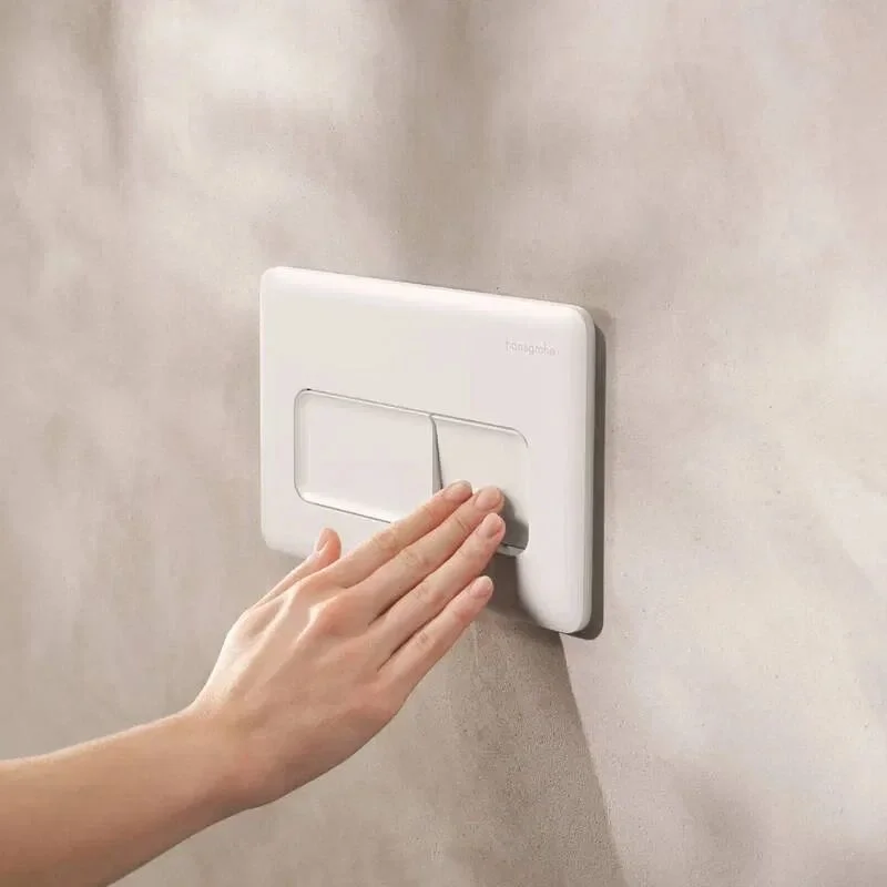 Клавіша змиву Hansgrohe iFrame Original Q, Matt White (66001700) - Фото 2
