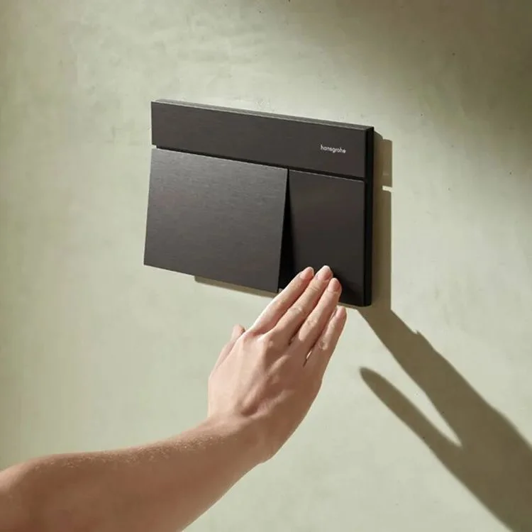 Клавіша змиву Hansgrohe iFrame Element E, Brushed Black Chrome (66003340) - Фото 2