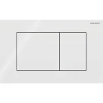 Клавиша смыва Geberit Sigma40 Square, стекло, белый (115.629.SI.1) - Фото 1