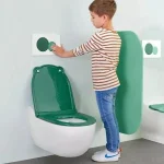 Клавіша змиву Geberit Sigma01 Bambini подвійний змив, Round, біла/зелений ліс (115.770.79.5) - Фото 3