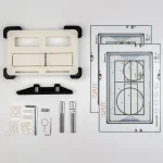 Клавиша смыва Edplit Whisper, скрытая, совместимая с Geberit Sigma, без расходников (E10016) - Фото 1