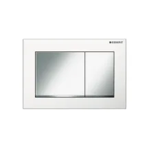 Змивна клавіша Geberit Omega30, біла / матовий хром… - Фото №1