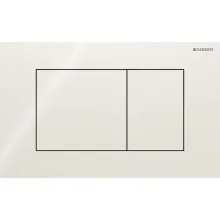 Клавіша змиву Geberit Sigma40 Square, скло, пісочно-сірий… - Фото №1