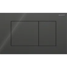 Клавіша змиву Geberit Sigma40 Square, скло, чорний… - Фото №1