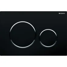 Клавиша смыва Geberit Sigma20, черный/хром глянец… - Фото №1
