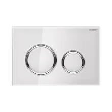 Клавиша смыва Geberit Sigma21, стекло белое (115.884.SI.1) - Фото №1