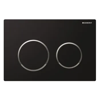 Клавиша смыва Geberit Omega20, черный/глянцевый хром… - Фото №1