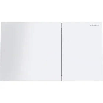 Кнопка змиву Geberit Sigma70: білий/скло (115.622.SI.1) - Фото №1