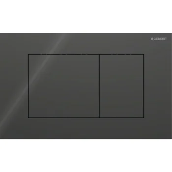 Клавіша змиву Geberit Sigma40 Square, скло, чорний… - Фото №1