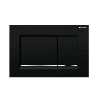 Клавиша смыва Geberit Sigma30, черный/глянцевый хром… - Фото №1
