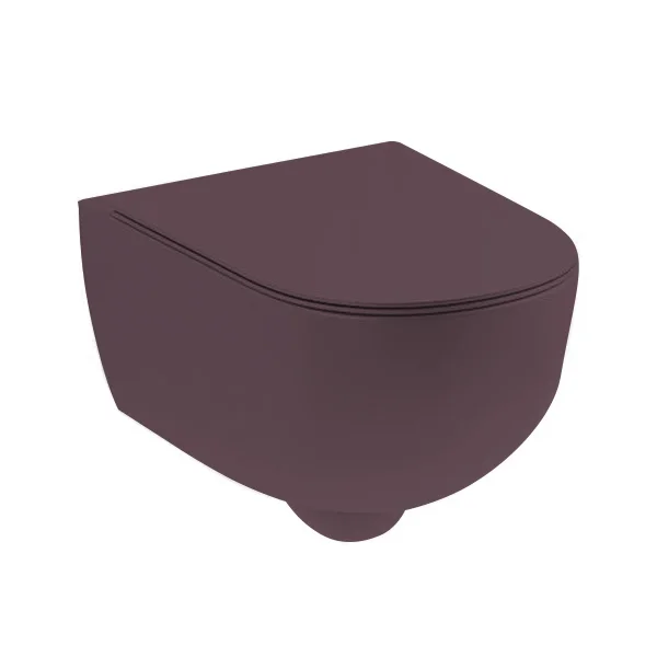 Кришка для унітазу Nic Design Pin Soft-Close, Prugna mat (005712058) - Фото 2