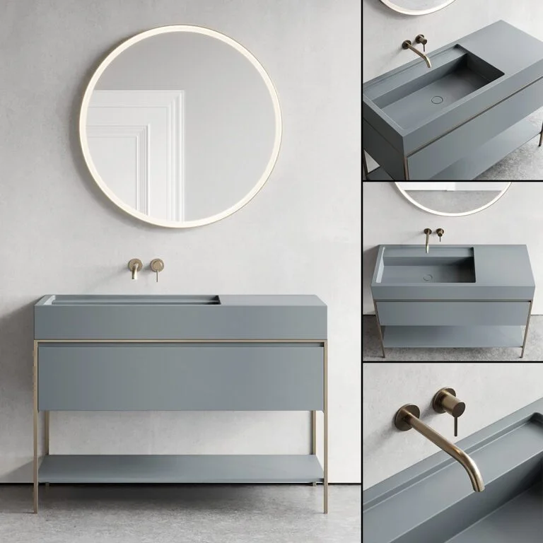Стелаж для умивальника Nic Design Elen 120, Brushed Bronze (02173765) - Фото 2