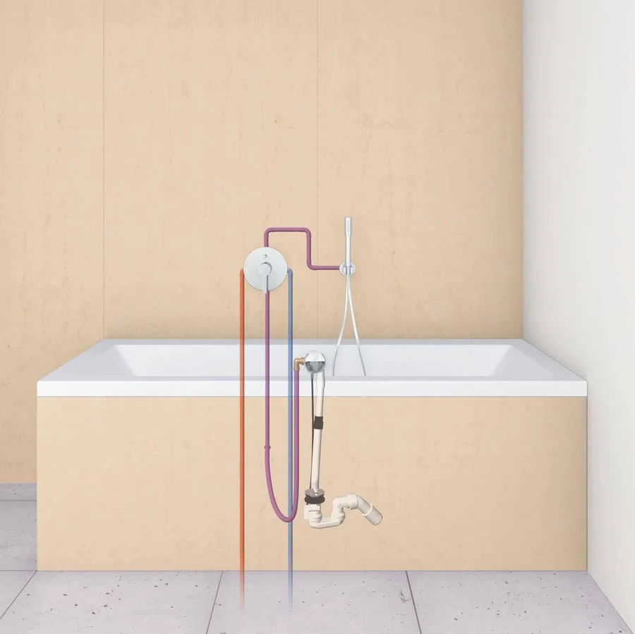 Гарнитур для ванны наливной, сливной и переливной Grohe Talentofill, внешняя часть, теплый закат матовый (19952DL0) - Фото 3