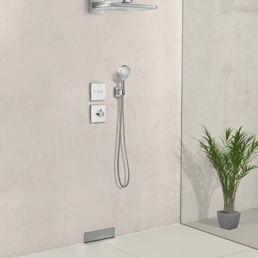 Шланговое подсоединение для душа Hansgrohe Fixfit Porter Square, хром (26486000) - Фото 2