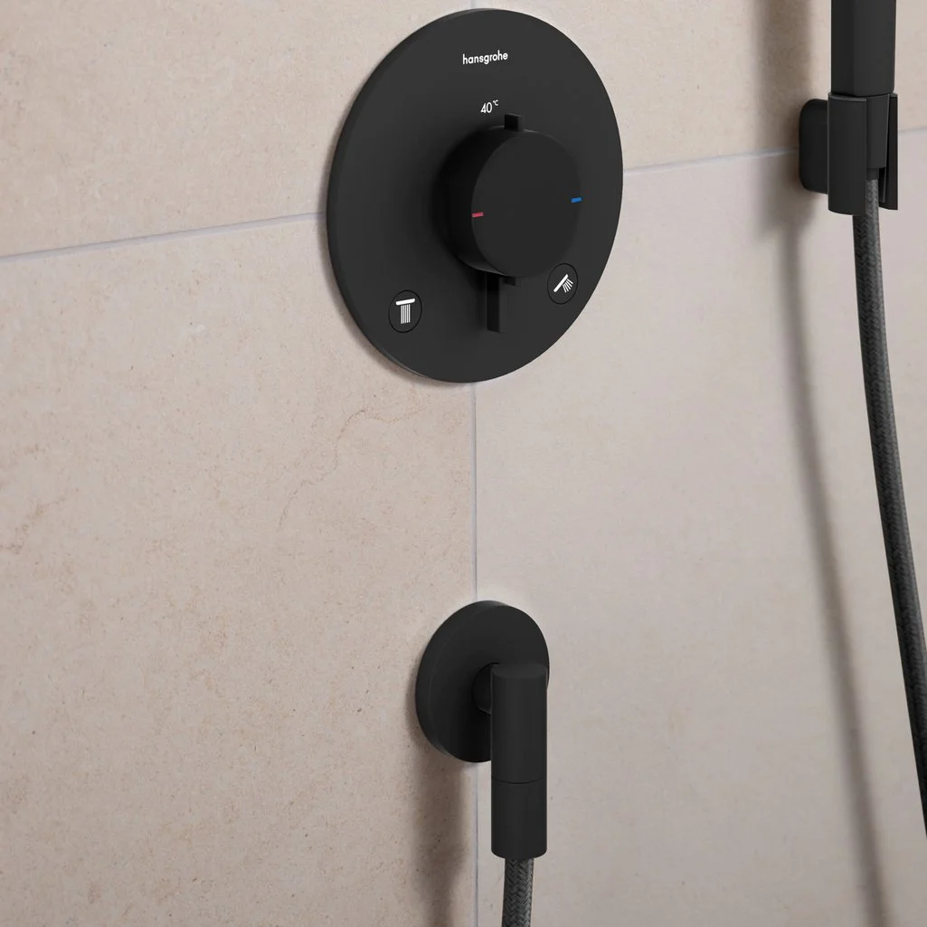 Шланговое подсоединение Hansgrohe FixFit Fine S, Matt Black (28882670) - Фото 2