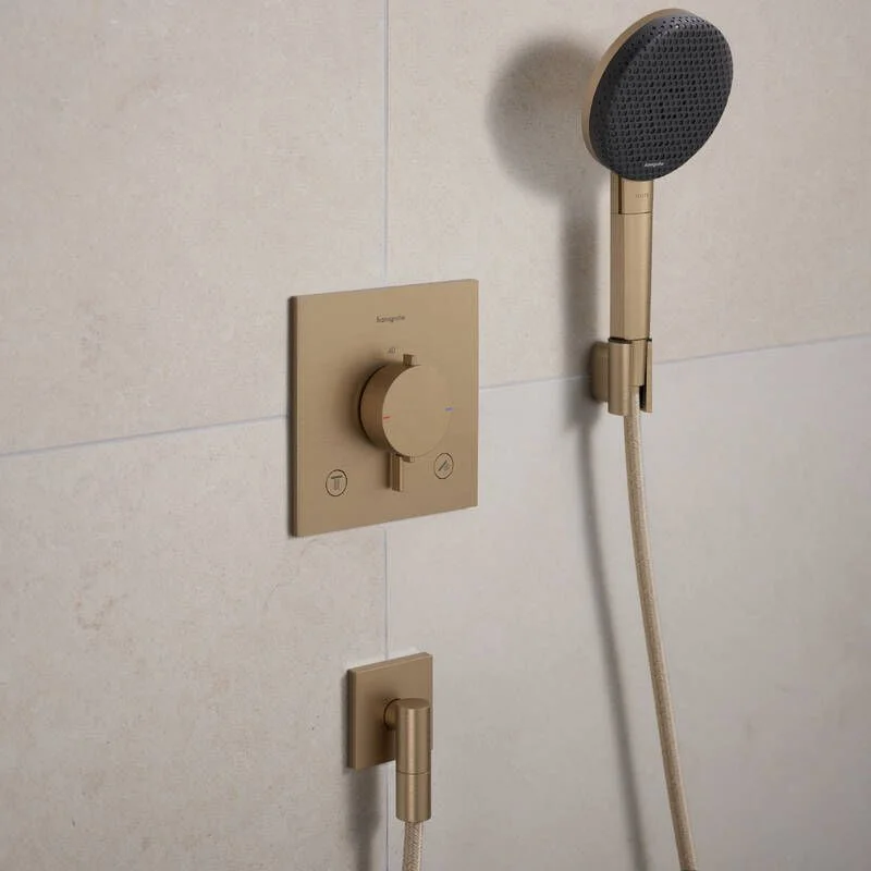 Шлангове підключення Hansgrohe FixFit Fine E, Brushed Bronze (28883140) - Фото 2
