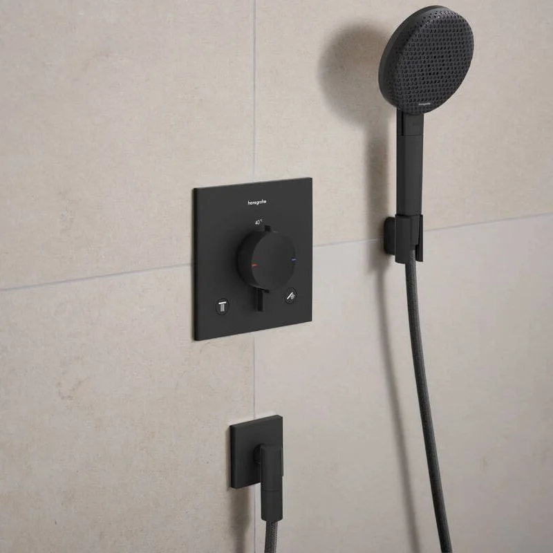 Шлангове підключення Hansgrohe FixFit Fine E, Matt Black (28883670) - Фото 2