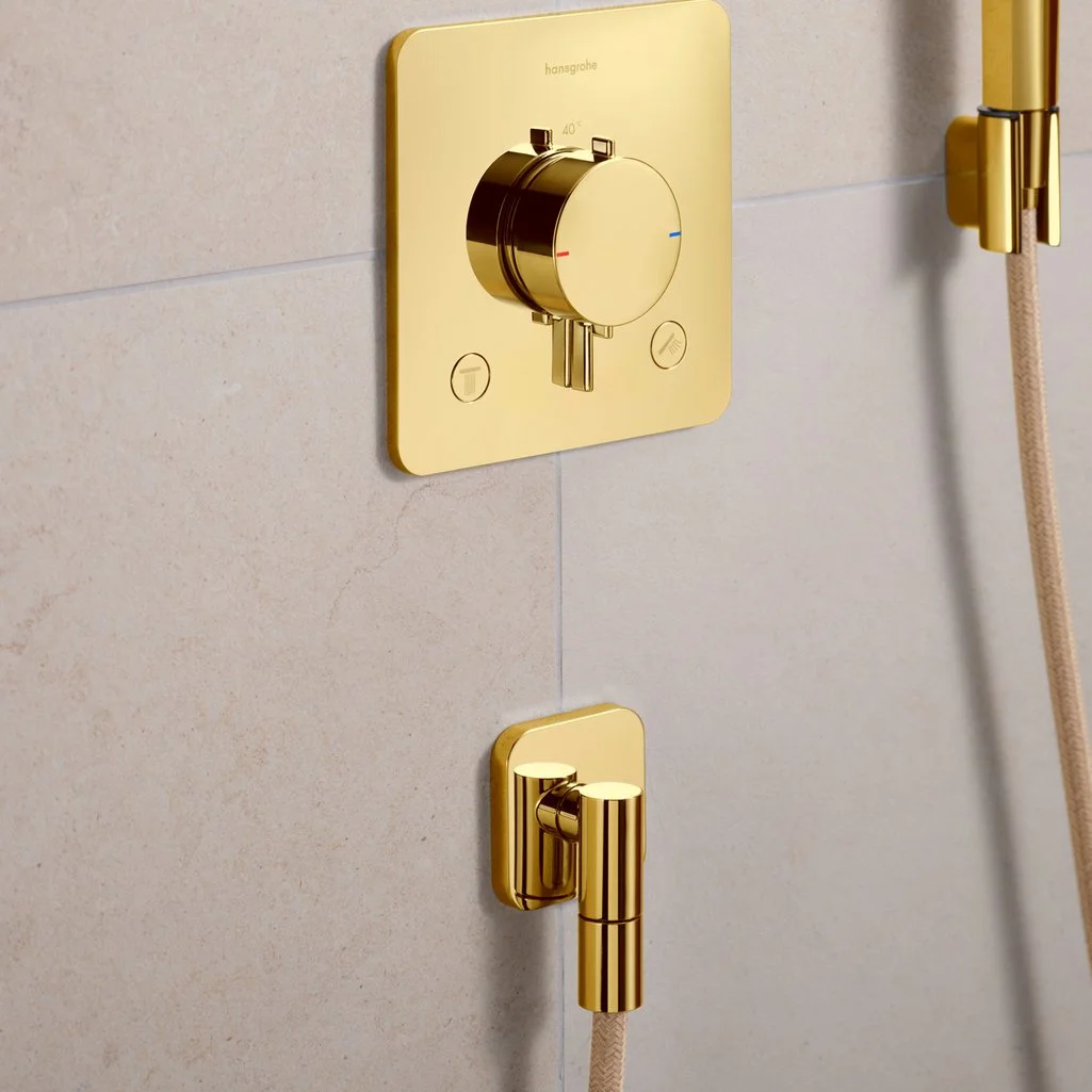 Шлангове підключення Hansgrohe FixFit Fine Q, Polished Gold Optic (28884990) - Фото 2
