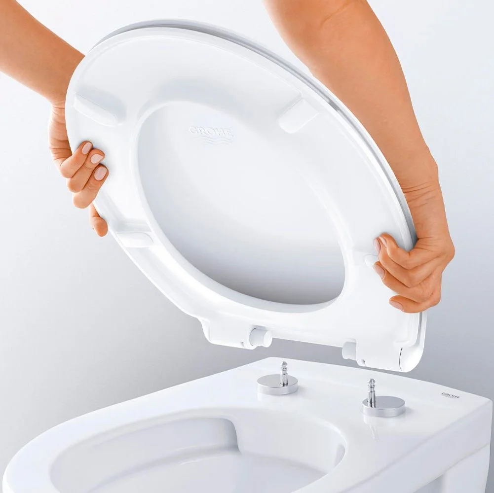 Кришка підлогового унітазу Grohe BAU Ceramic, білий (39493000) - Фото 2