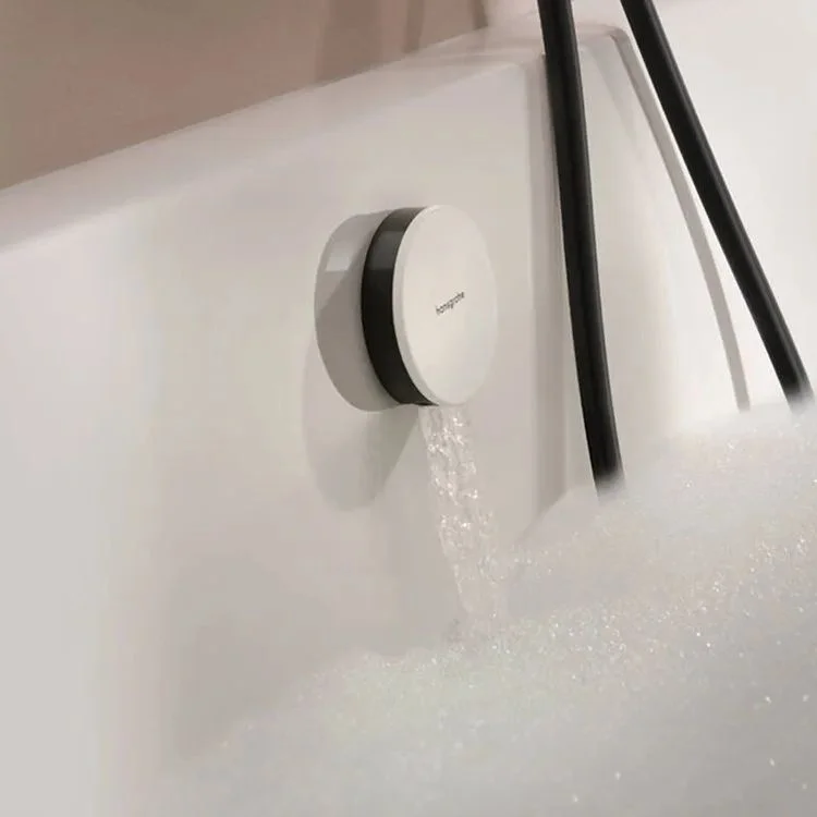 Наружная часть Hansgrohe Flexaplus II к сифону на ванну, Brushed Black Chrome/White Gloss (58187340) - Фото 2