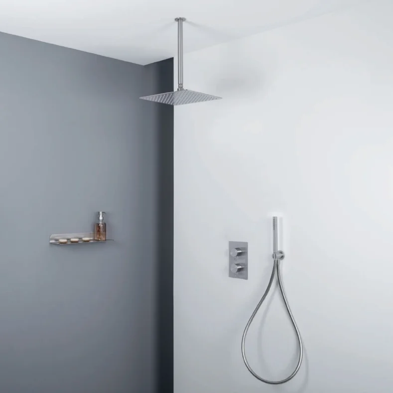 Держатель верхнего душа Ritmonio L=300 мм, вертикальный, круглый, INOX (75B003INOX) - Фото 2
