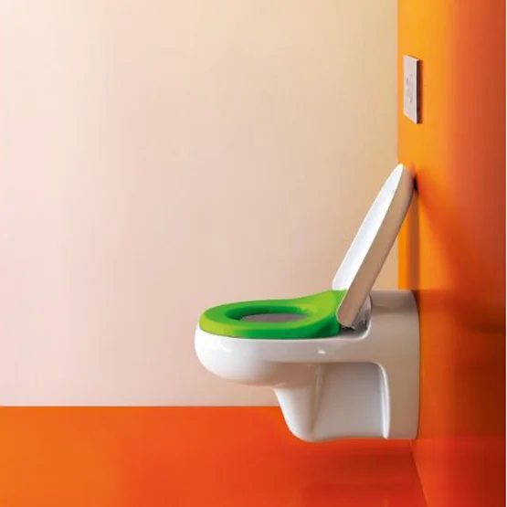 Крышка для унитаза Laufen Flora Kids, бело-зеленая (H8910310720001) - Фото 4
