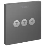 Перемикач Hansgrohe ShowerSelect на 3 клавіші, Brushed Black Chrome (15764340) - Фото 1
