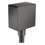 Шланговое подсоединение для душа Hansgrohe FixFit Square, шлифованный черный хром (26455340) - Фото 1