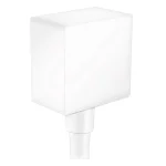 Шланговое під'єднання для душа Hansgrohe FixFit Square, білий матовий (26455700) - Фото 1