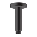 Держатель верхнего душа потолочный Hansgrohe Vernis Blend 100 мм, черный матовый (27804670) - Фото 1