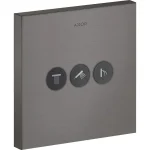 Запорно-переключающий вентиль Axor ShowerSelect Sguare на 3 функции, Brushed Black Chrome (36717340) - Фото 1
