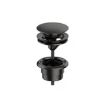 Донний клапан Almar, для умивальника, Click-clack, PVD Brushed Absolute Black (E094000.AB) - Фото 1