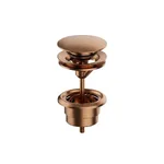 Донний клапан Almar, для умивальника, Click-clack, PVD Brushed Copper (E094000.CO) - Фото 1
