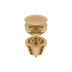 Донный клапан для умывальника Ritmonio CLIC-CLAC, Brushed Gold (E0BA0176SFGOX) - Фото 1