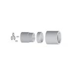 Удлинитель Paffoni FOX для арт. 010-011, H43 мм, Steel (ZPRO013ST) - Фото 1
