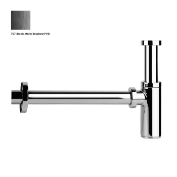 Сифон Gessi Origini, Black Metal Brushed PVD (01377707) - Фото №1